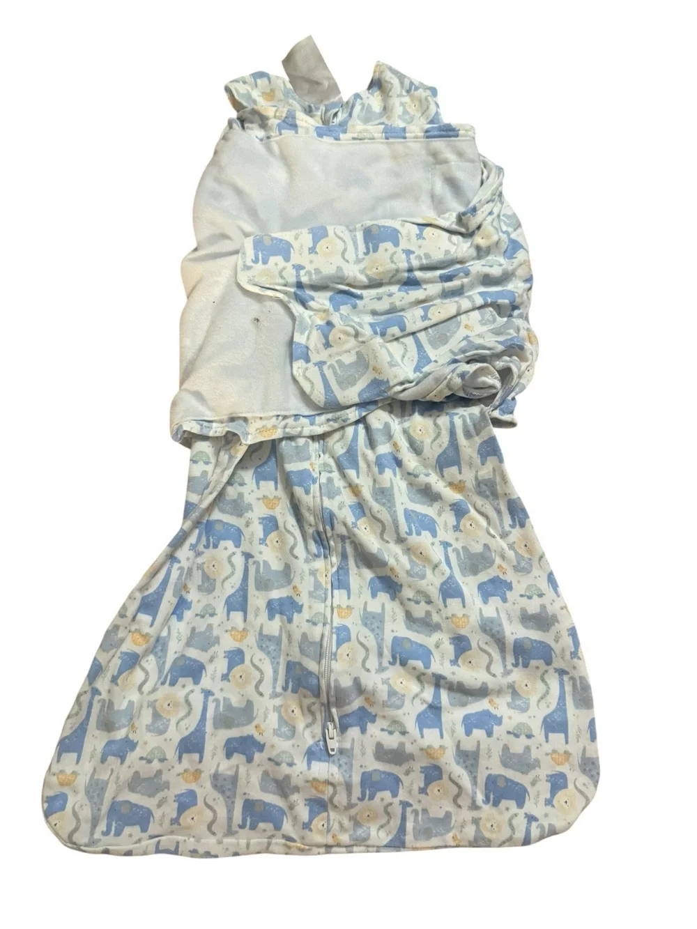 Halo sleep sack Blue and Cream Safari Animal Baby Sleep Sack